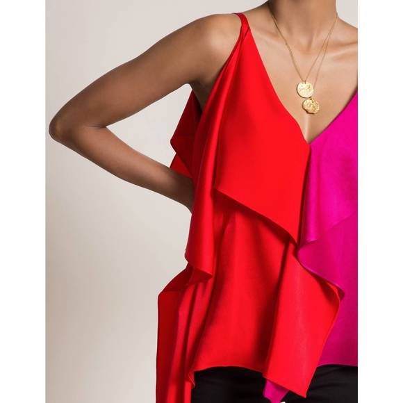 NEW CHELSEA AND WALKER kendall top in red/pink - Picture 2 of 2